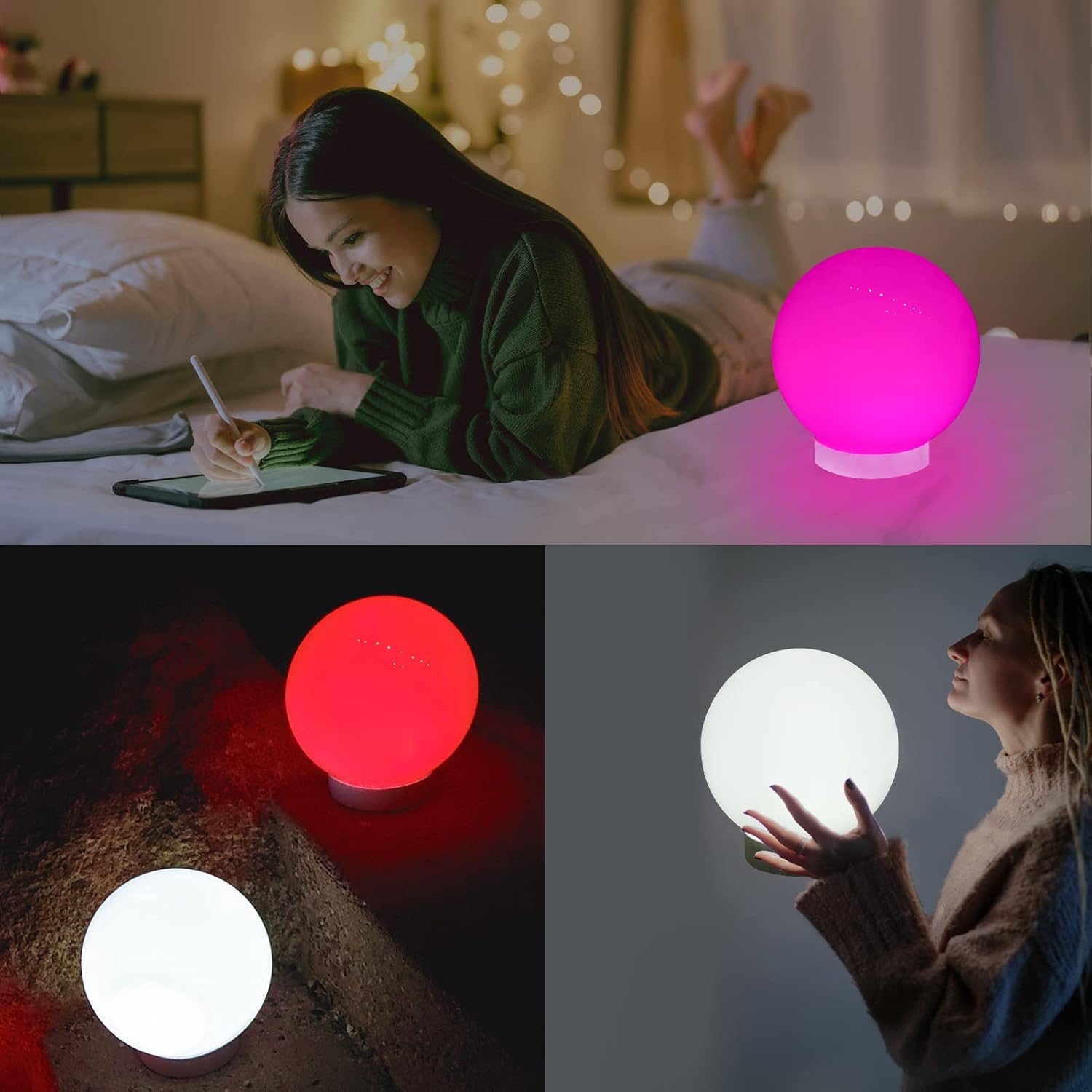 Solar Floating Pool Lights, 7" Solar Powered Color Changing Glow Balls Light Up Ball Light,IP68 Waterproof LED Orb Lights for Hot Tub, Spa, Pond, Decorative Pool Light for Above Ground Pool-1PC
