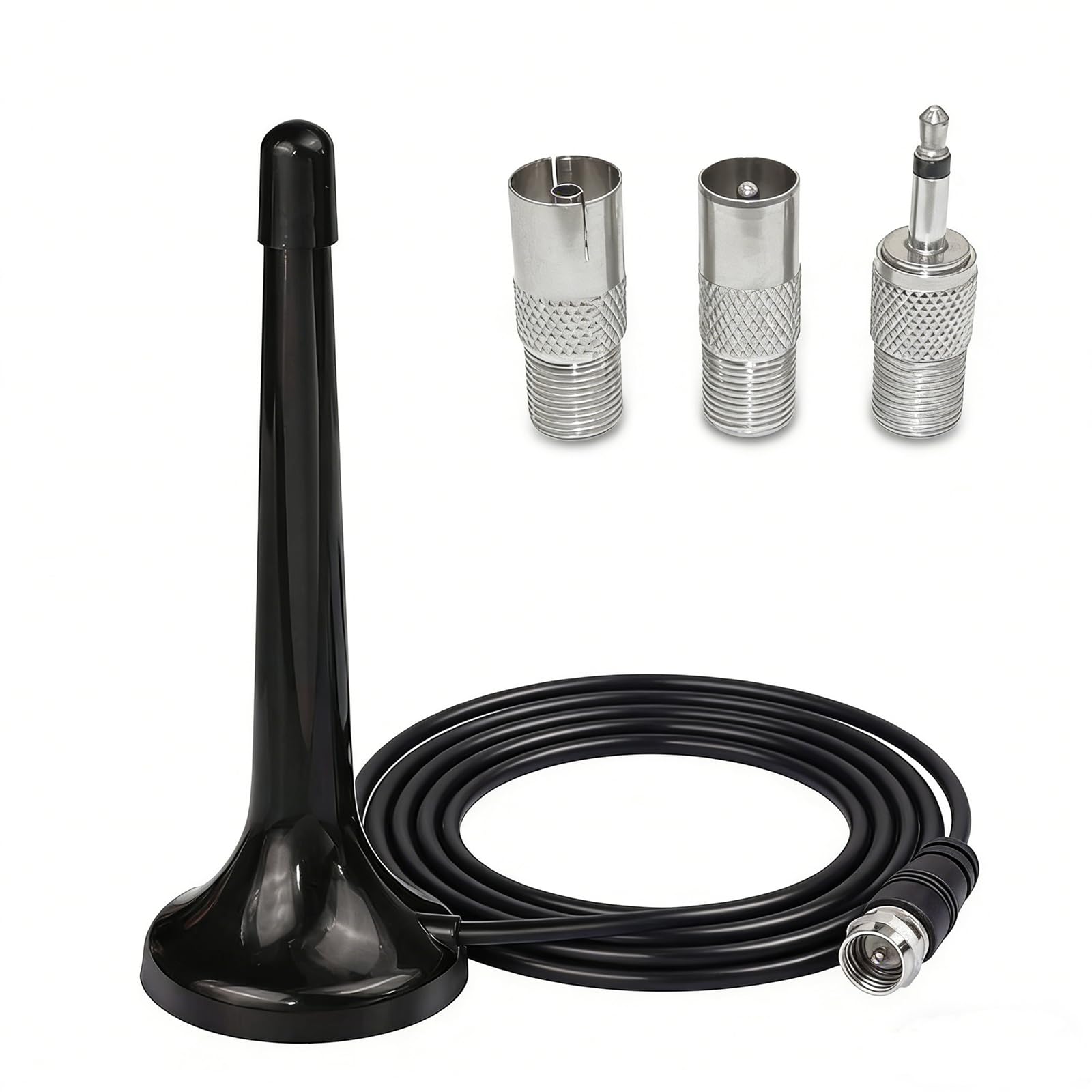 FM UKW DAB Radio Antenne – Universale Zimmerantenne für Stereoanlage, AV Receiver & Heimkino mit Magnetfuß und 3m Verlängerungskabel, Hervorragende Empfangsqualität