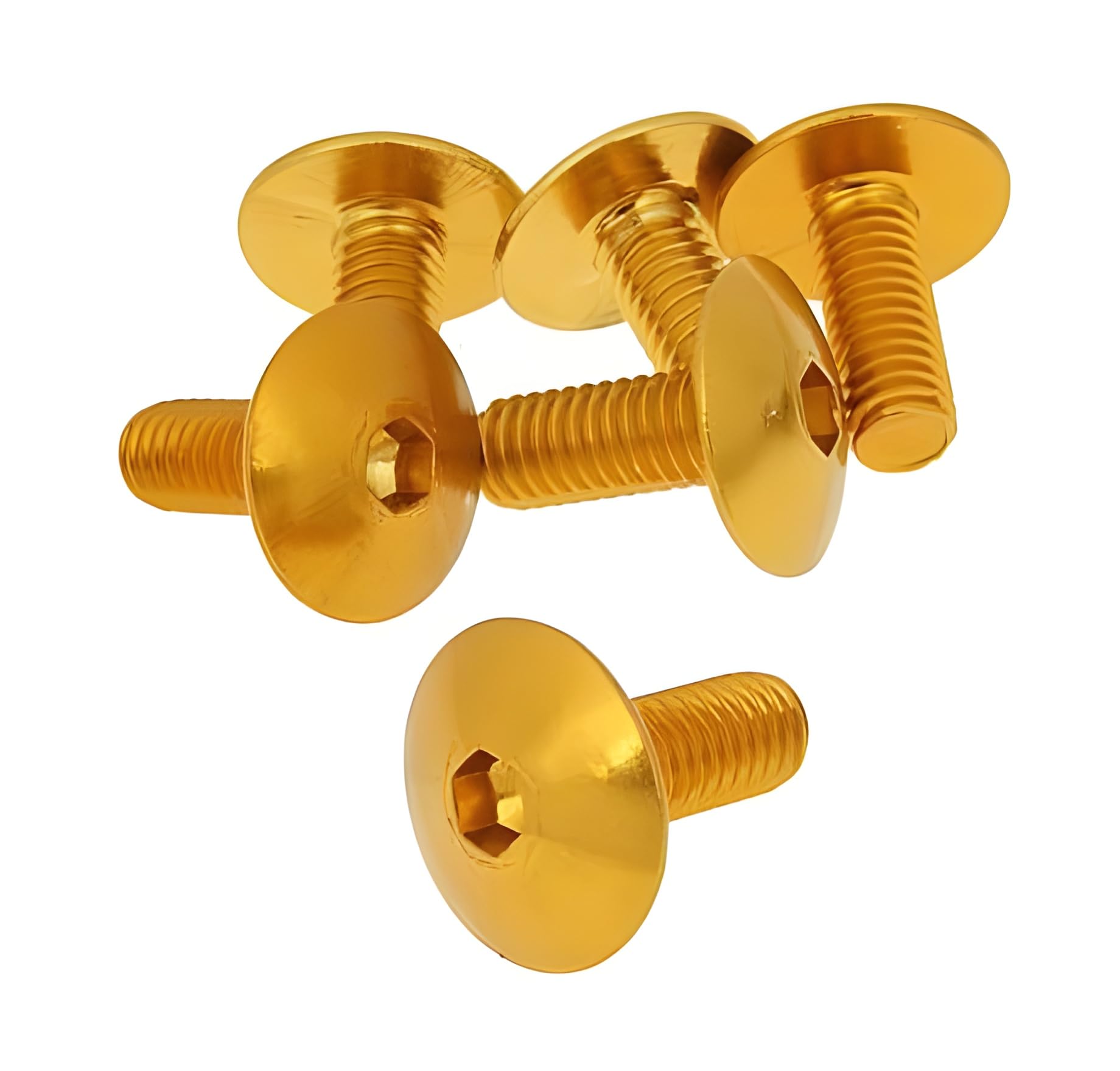 Schraubensatz Verkleidung, 6 Stück, goldfarben, M6x15