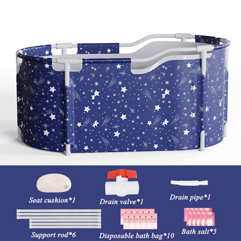 Botte Blarge Pieghevole con Telaio Vasca da Bagno Pieghevole Portatile con Coperchio Vasca da Bagno Pieghevole Doppia Vasca da Bagno ad Angolo Indipendente Secchio da Bagno