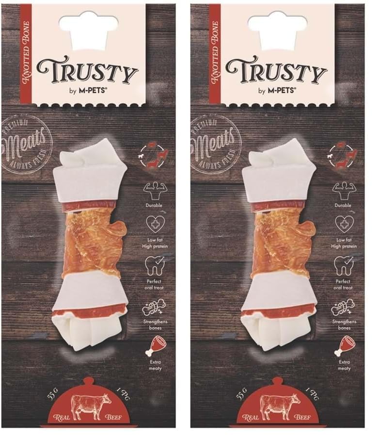M-PETS TRUSTY EXTRA BEEF DÜĞÜMLÜ KEMİK 55GR/12,7CM (2 paketi)