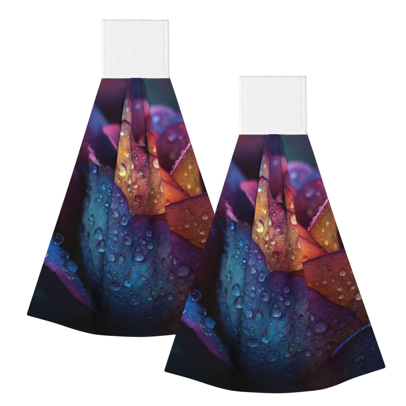 JUANYQME Water Droplets Printing Hanging Coral Fleece Towel Super Absorbent Soft Towel, Fluffy And Light Quick-Drying Noodles.