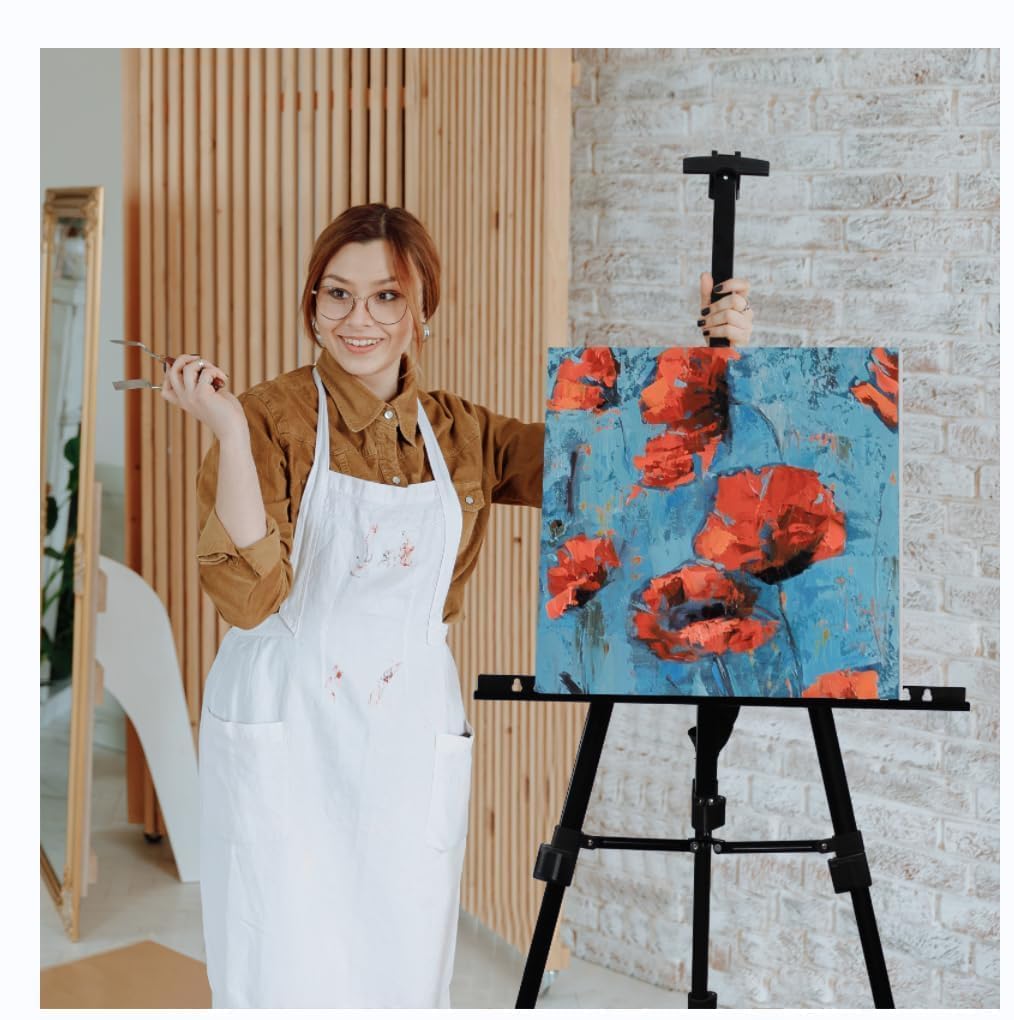 RRFTOK Caballete de exhibición de 72 pulgadas, caballete ajustable para pintar lienzos, altura de 22 a 72 pulgadas para pintura de mesa/suelo, exhibición