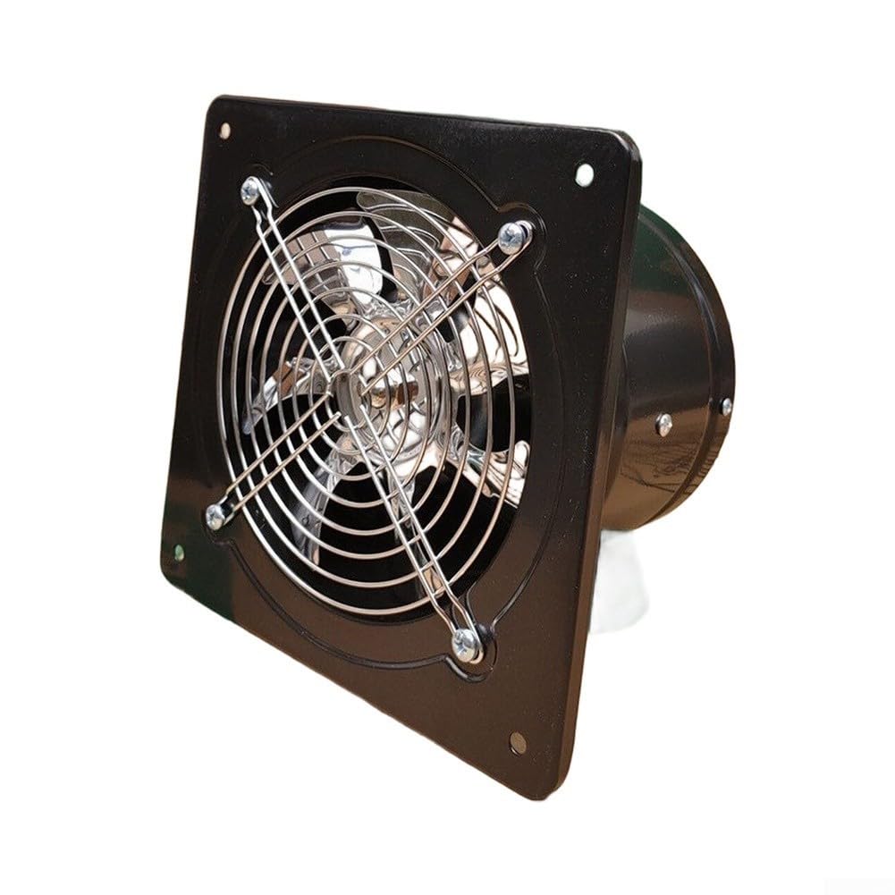 Ventola di scarico da 6 pollici, motore in rame da 40 W, efficiente (nero) | Dual Flow, estrazione/alimentazione, controllo touch, rimuove fumo/odori, flusso d'aria fresca