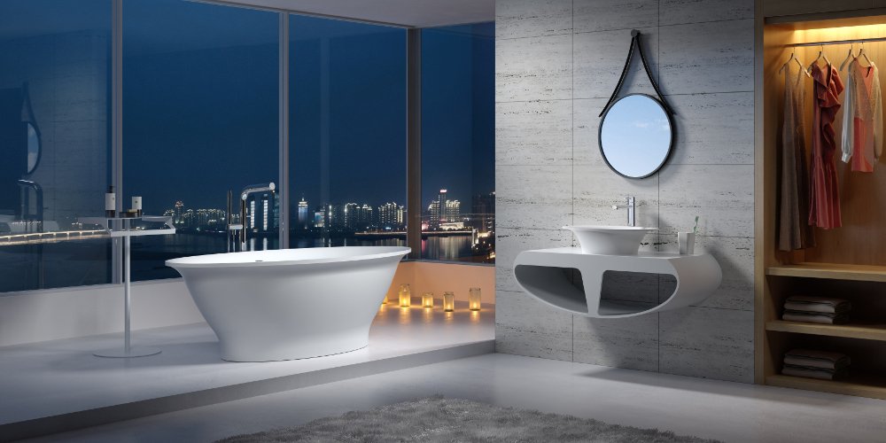 WolkeSiebenWS-BT-V1-M Bathtub, Matte White