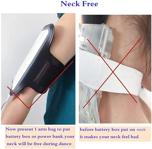 Miniatura 5 de Alas de LED Isis con luz brillante traje para danza del vientre con varas ropa para espectáculos carnaval o Halloween