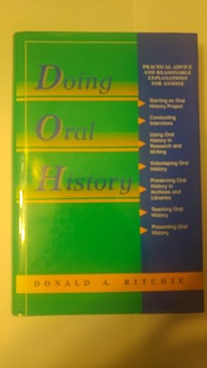 Doing Oral History (Twayne's Oral History Series)