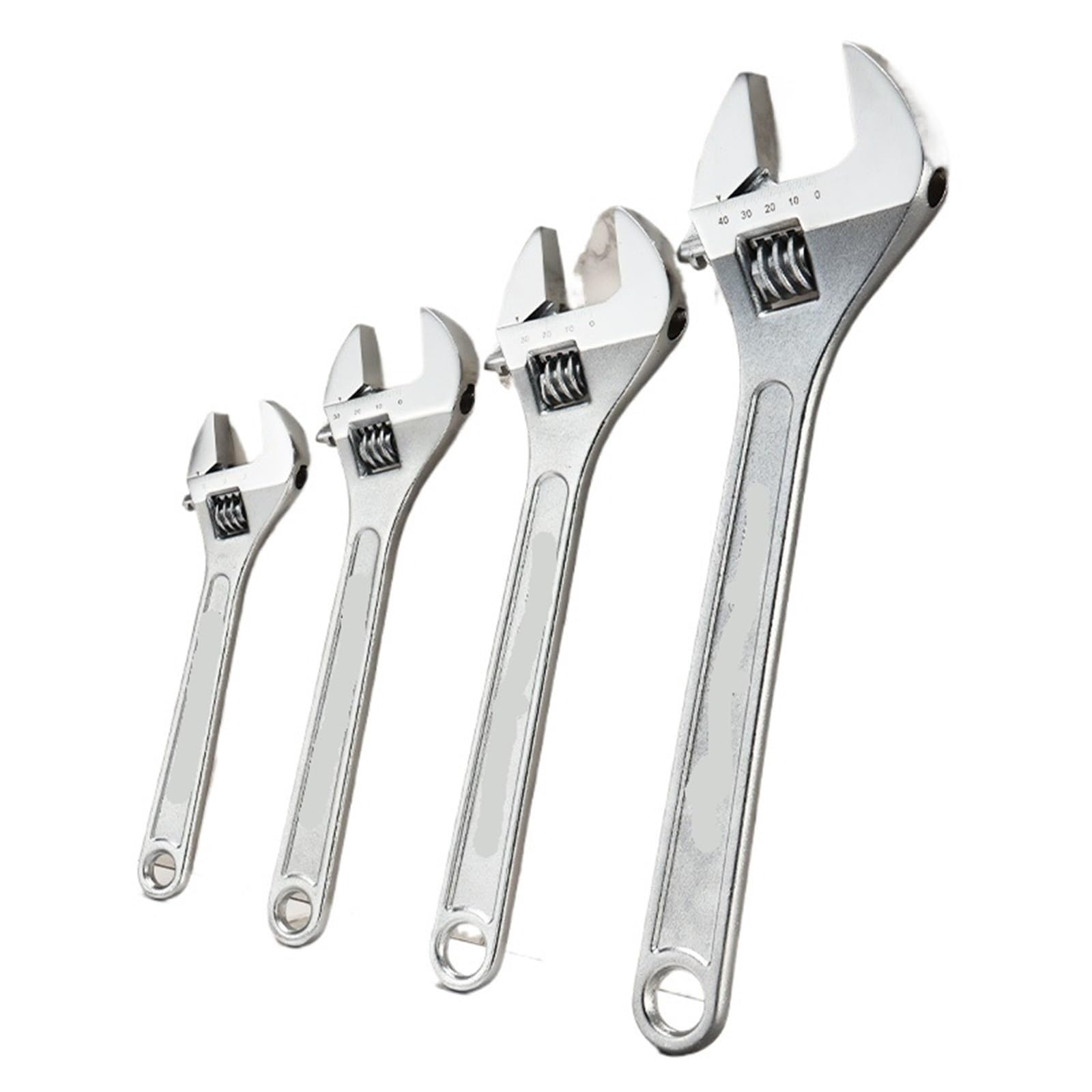 WNBFTTK Llave Inglesa Juego de llaves ajustables con acabado pulido 8"/10"/12"/15" for fontanería, industria automotriz(15 inch)