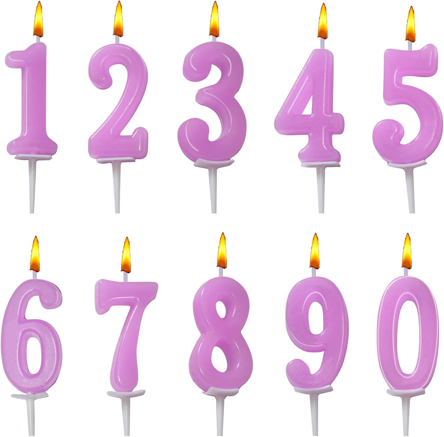 10 Pieces Birthday Cake Candles Number Candles, Number 0