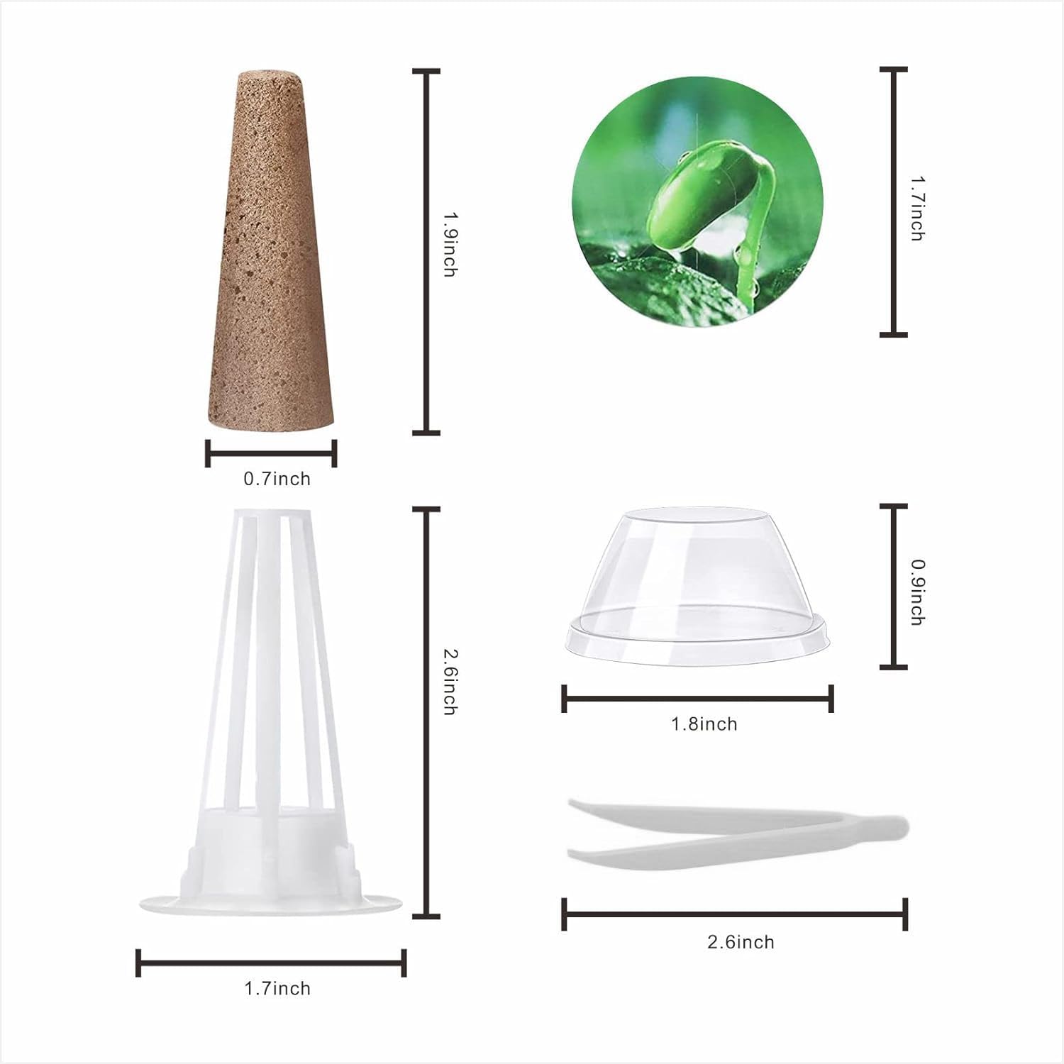 Accessoires De Rechange IDOO Hydroponie - 12 Éponges, Paniers, Dômes, Étiquettes + Nutriments A&B - Pour Kit De Culture