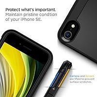 Vista 6 de Spigen Funda Tough Armor compatible con iPhone SE 2022 5G y iPhone SE 2020, color negro