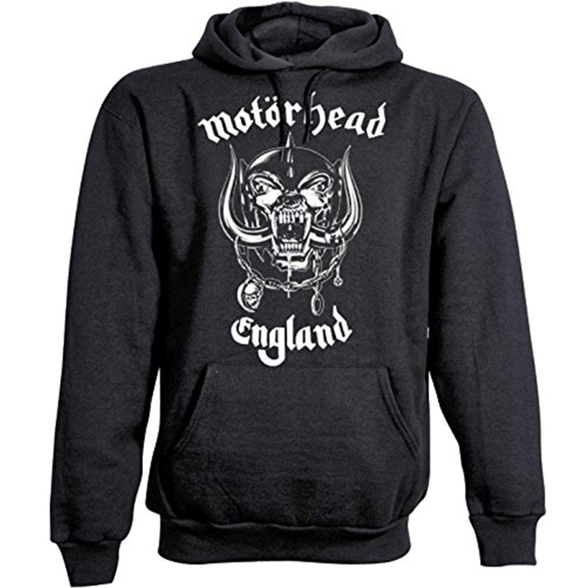 Motorhead Men England Hoodie, Black, Large