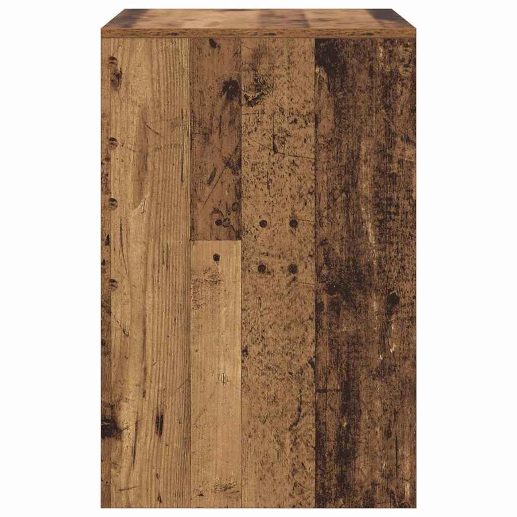 Scrivania in legno anticato, 60 x 50 x 76 cm, in legno, compatta, per home office e studio, ripiano per laptop e monitor, dimensioni pratiche per camera dei ragazzi e postazione di lavoro da