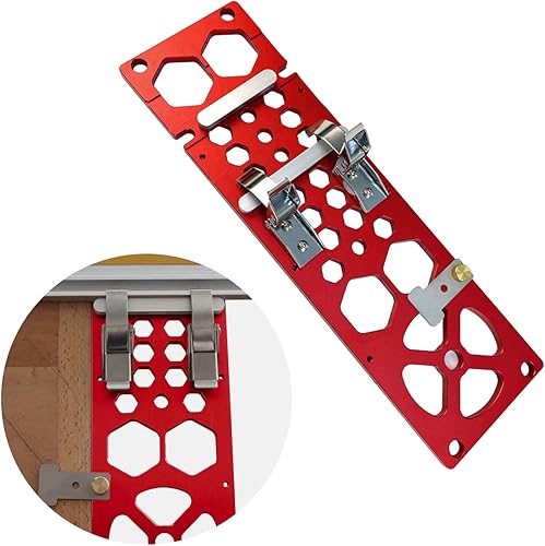 Miniatura 2 de Sierra de pista cuadrada de 13.386 in, 90 ángulo recto, guía de riel de guía de ángulo de tope, rojo