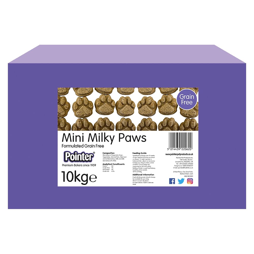 Pointer Grain Free Milky Paws 10kg Biscuit, by Two Amigos Pet Supplies