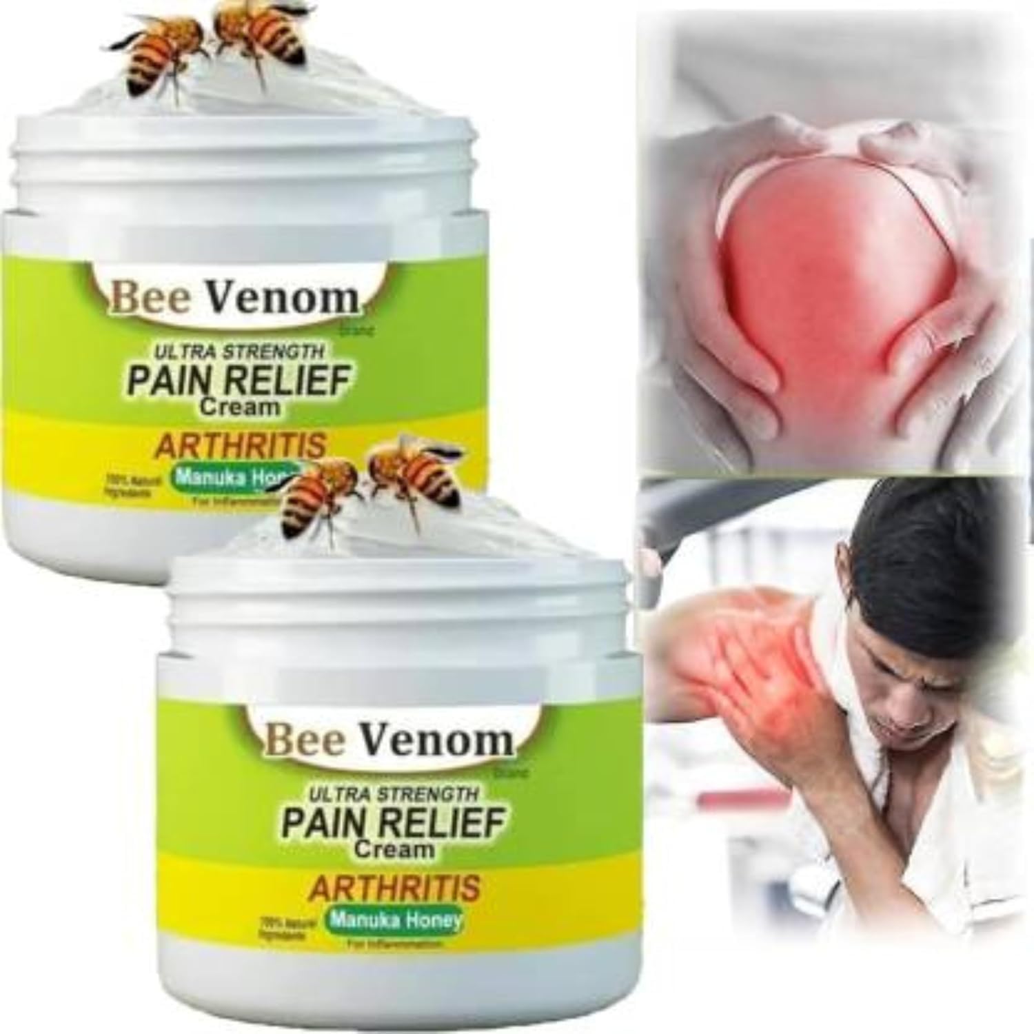Bee Venom Joint And Bone Therapy Cream 200Gm| Original Ultra Strength Pain Relief Cream Arthritis Manuka Honey | Joint and Bone Relief Cream For Relieving Comfortable Muscles Combo Pack 100Gm (B0DDT2Z58Y) Amazon Price History, Amazon Price Tracker