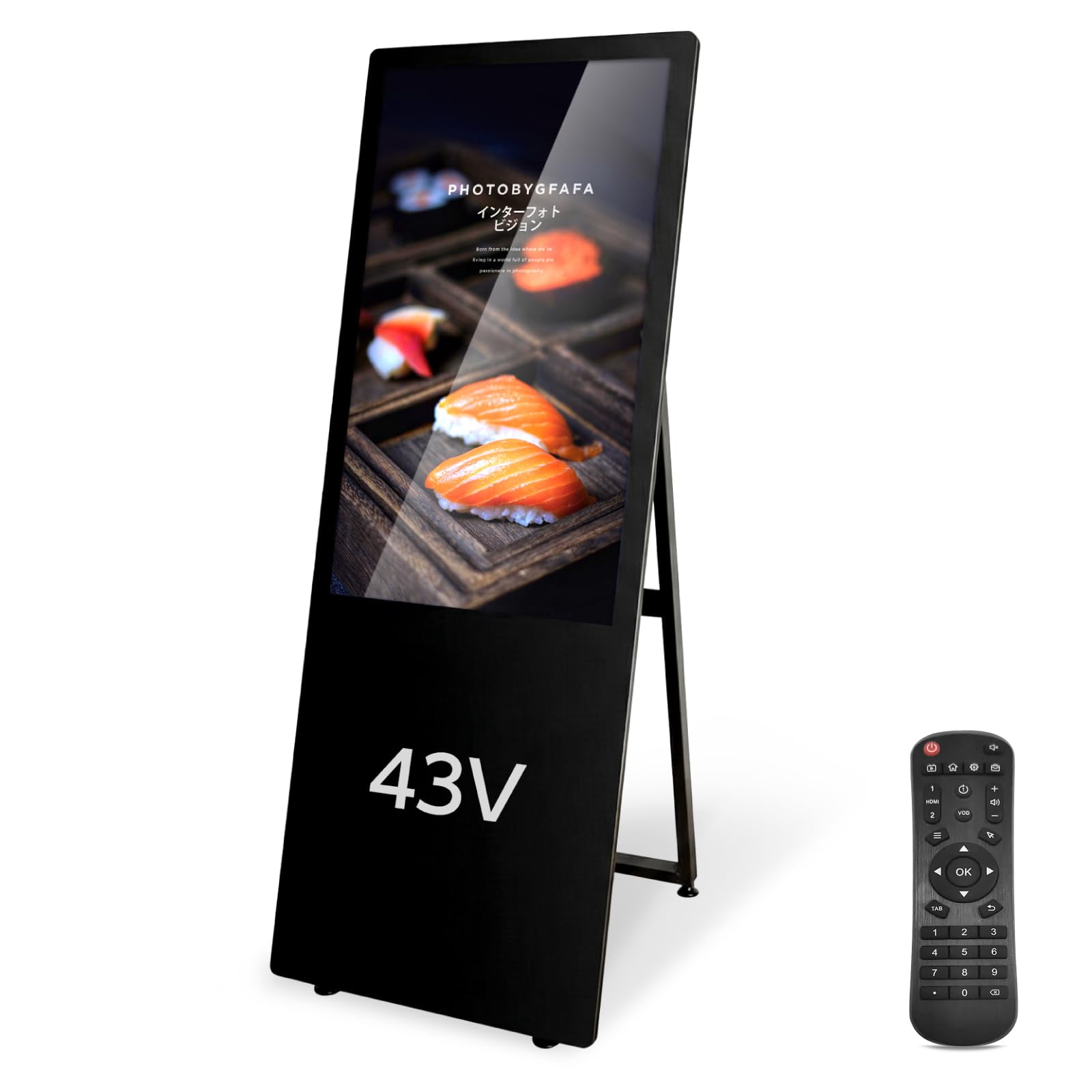 Amazon | [禄越] 看板 LED デジタルサイネージ 43型 スタンド付 液晶