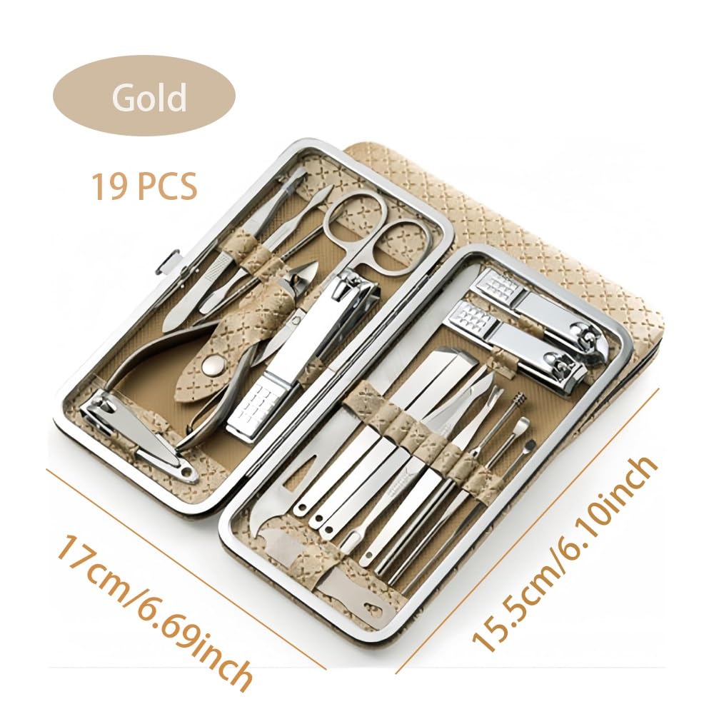 Zestaw obcinaczy do paznokci, obcinacz do paznokci ze stali nierdzewnej, zestaw obcinaczy do paznokci u stóp i zestaw do manicure, pomysły na prezent (19 szt.) dla stóp, obcinacza do paznokci i