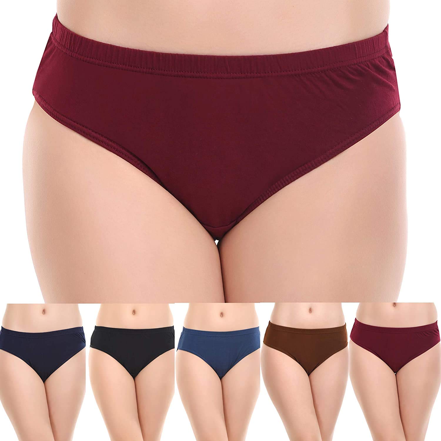 Beauty Cotton Underwear Panties Daily use Briefs for Ladies and Womens (Combo Pack of 5) (Avaliable in Plain and Print with IE and OE)-image-16