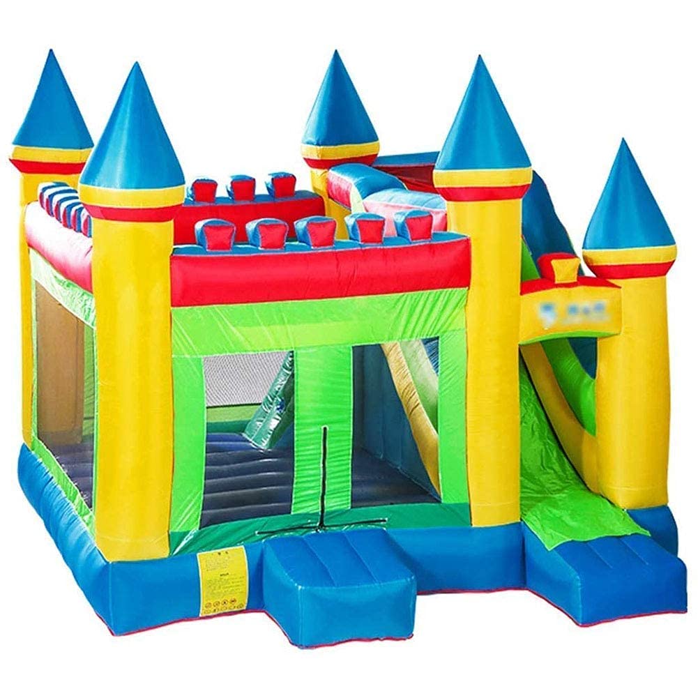 Childrens bouncy Castle bounce house, Children's Outdoor Playground Inflatable Castle, Kindergarten Climbing Slide Tramp(Outdoor Sports) Leunlee