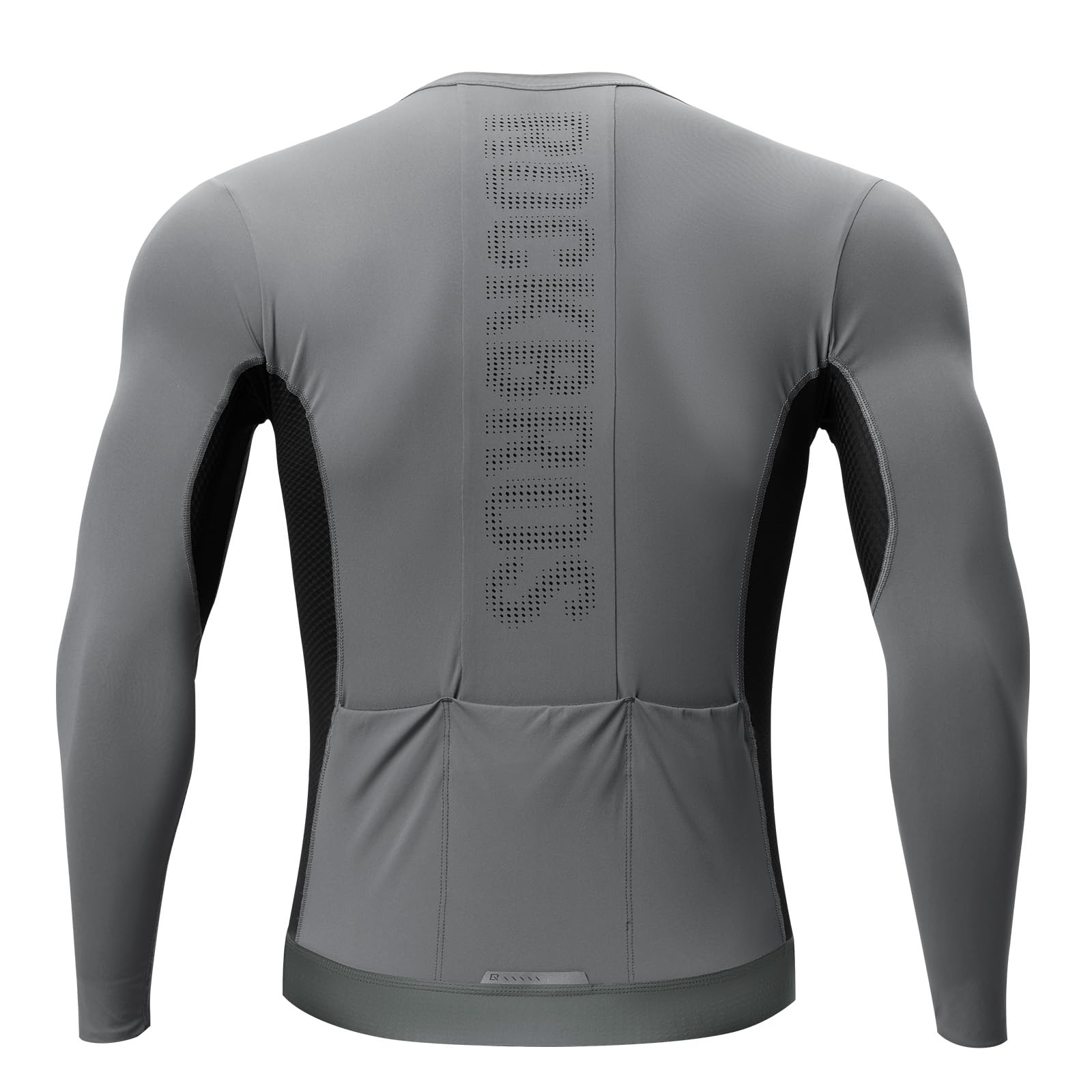 ROCKBROS Koszulka rowerowa męska z długim rękawem, koszulka rowerowa, oddychająca, szybkoschnąca, z 3 kieszeniami, odblaskowe spodenki rowerowe do MTB BMX, biegania, jazdy na rowerze i wędrówek