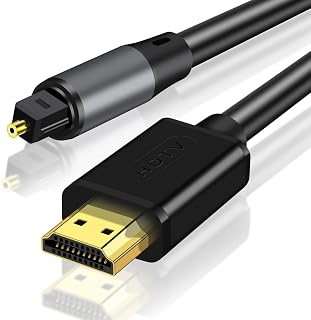192KHz HDMI ARC to Optical Audio Converter for HDTV to Soundbar - Plug & Play Toslink Extractor Adapter, No CEC