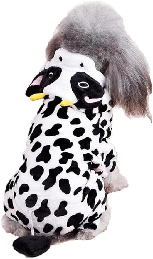Dog Cow Costume Adorable Dog Costumes Cow Style Hoodie Soft and