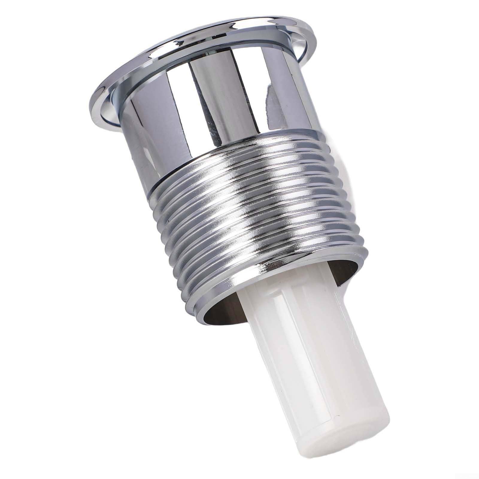 Dual Flush Toilet Cistern Button Chrome Plated Push Button Replacement Part for Skipper 45 Tank System 85x48mm