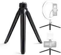 Mini Tripé de Mesa Portátil e Grip de Mão Estabilizador, Suporte para Luz De LED, Para Gravar Video Fotografia E Vídeo, Compatível com Gimbals de Celular, Câmeras de Ação e Suportes de Smartphone