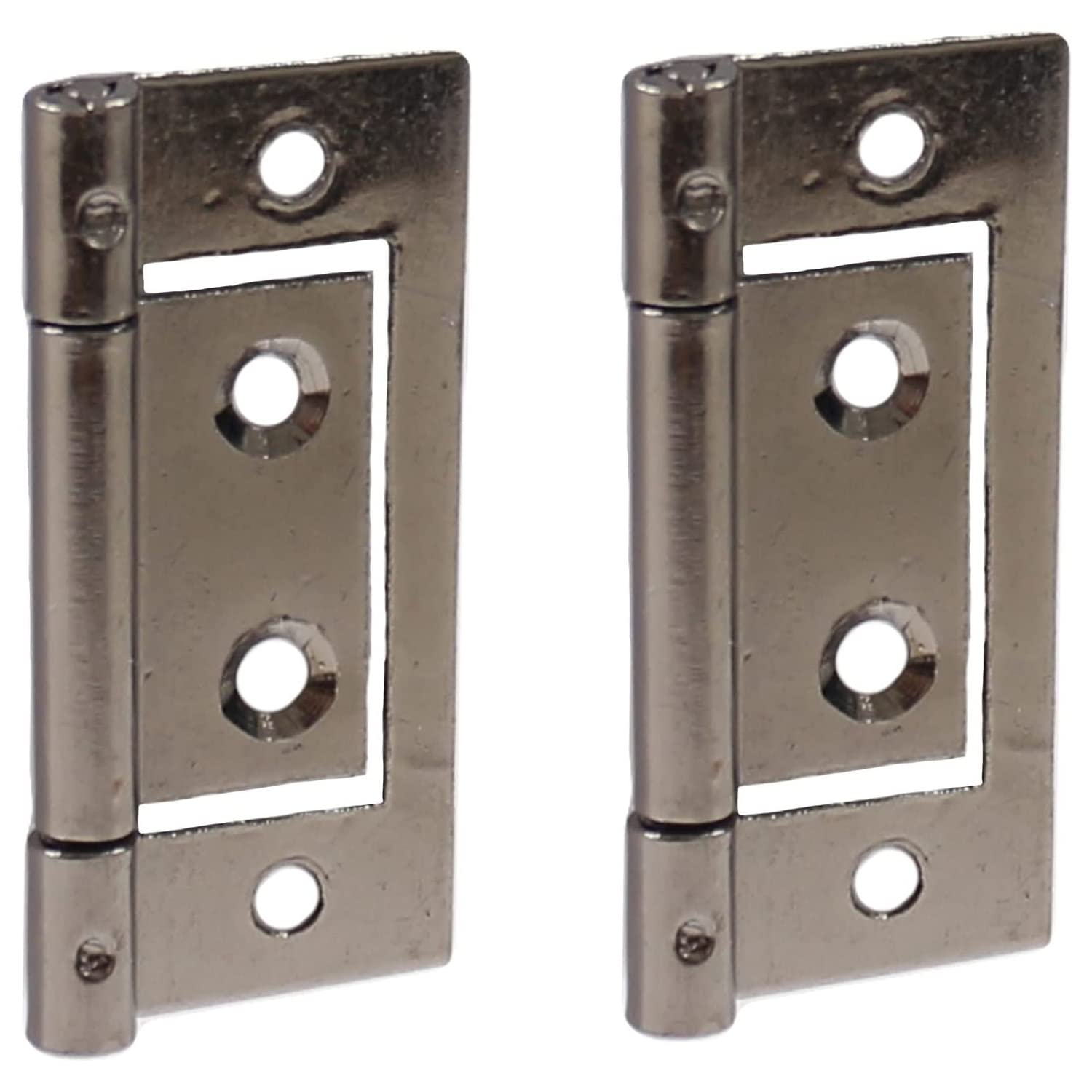 Florentine Bronze Plated Heavy Duty Flush Hinges 50mm/2-Inch for Internal External Doors Cupboards Cabinets Dresser Wardrobes Pack of 10 - Image 2