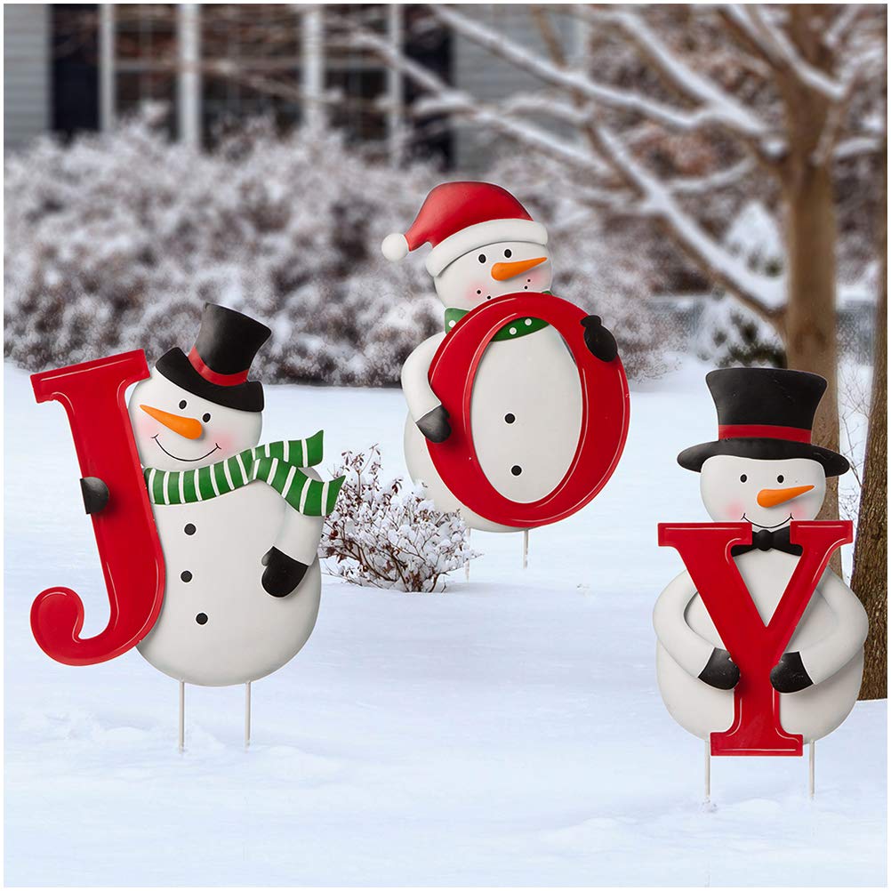 Glitzhome Metall-Schneemann Deko – 86 Cm Hoch, Mit Hut & Schal, Für Garten & Weihnachtsdekoration