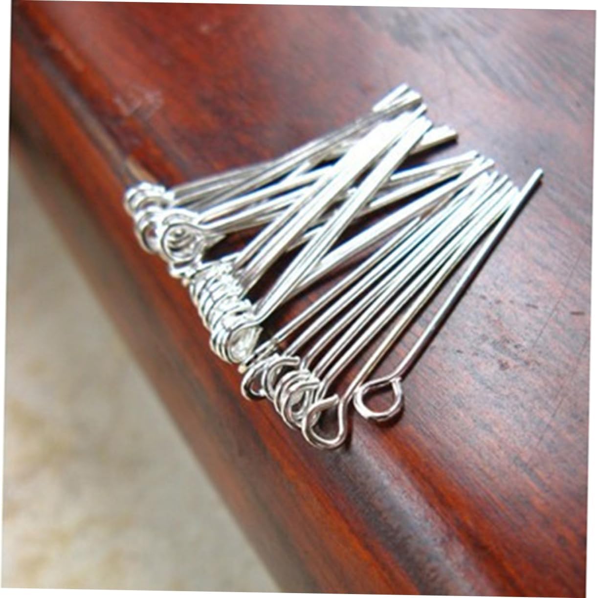 Artibetter 200pcs Connecting Ring Jewelry Kit Accessory Making Eye Steel Straight Supplies Jewelry Pins Hooks Nine -Shaped Needle Findings Open Jewelry Finding Silver