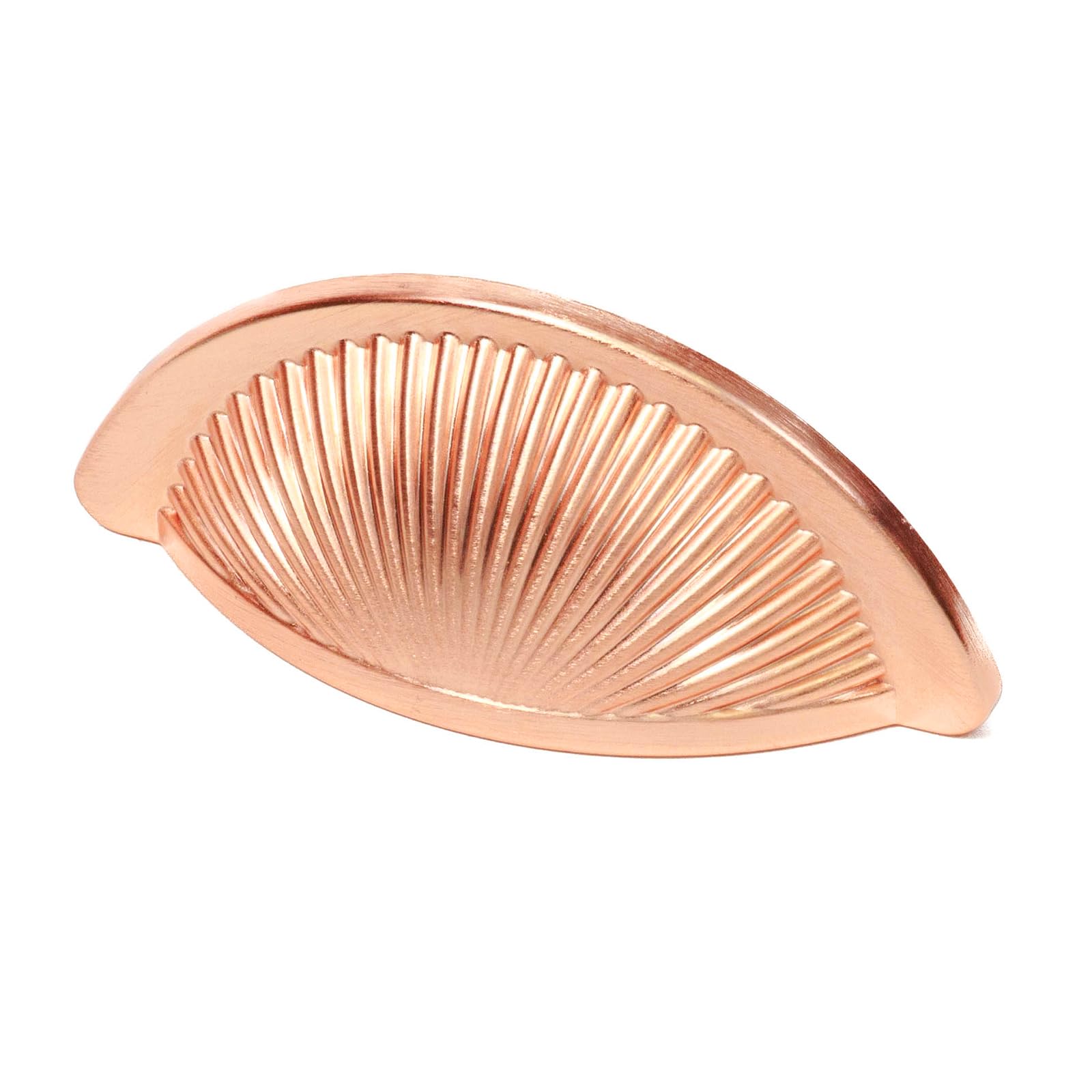 Decoranddecor Arro Half Moon Shaker Cup Handles Cabinet Pulls Zinc 64mm Hole Centre (Matt Rose) - 1 Pack