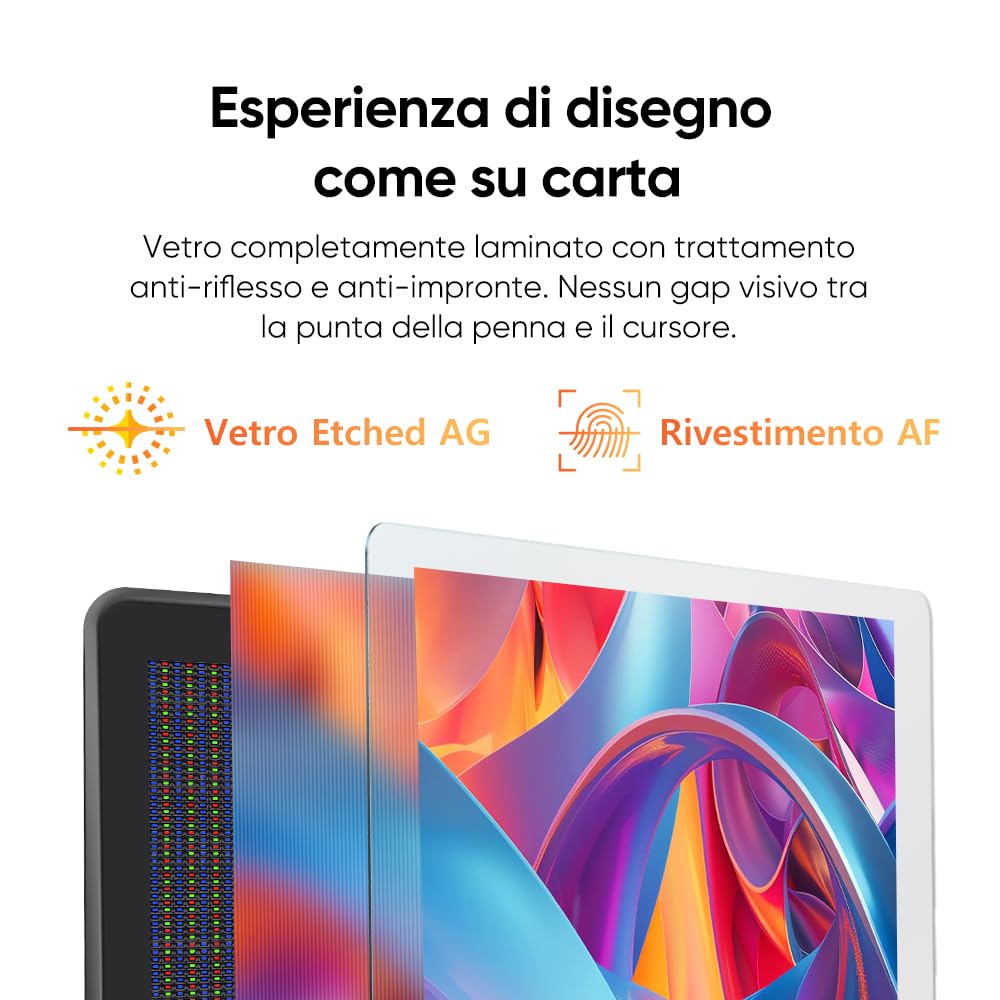 XPPen Artist 22 Pro (Gen 2) Tablet grafico QHD 2.5K, schermo da disegno 21,5 pollici Adobe RGB 99% sensibilità penna 16K