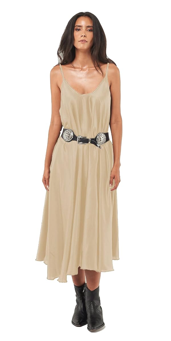 Seta Apparel Women's Malibu Scoop Neck Long Dress, Gold, Large by SETA DRESS DIFFERENT - Used condition - US$22.26