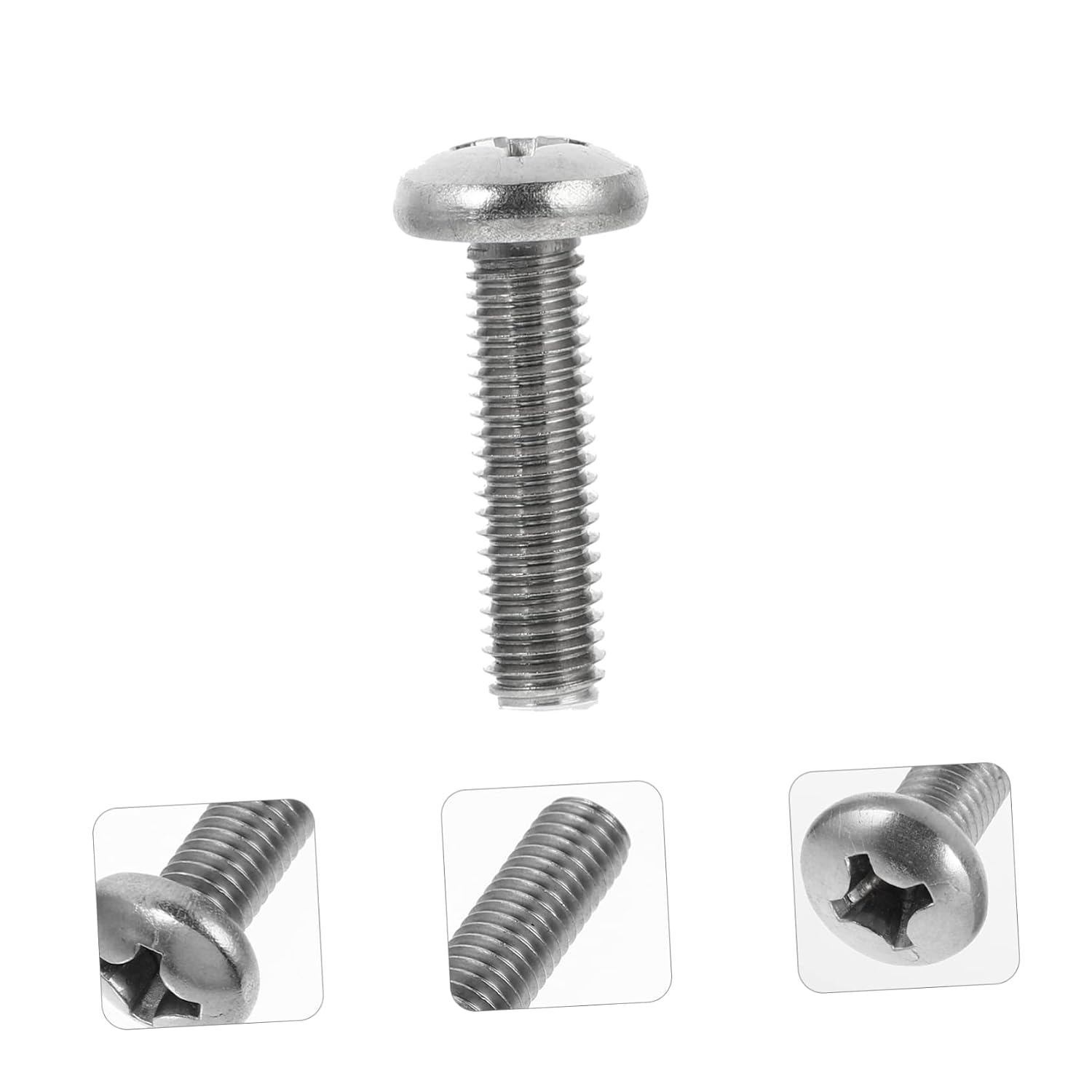 OUNONA 20pcs Stainless Steel Allen Screws Pan Heads for Tv Mounting and Fixing