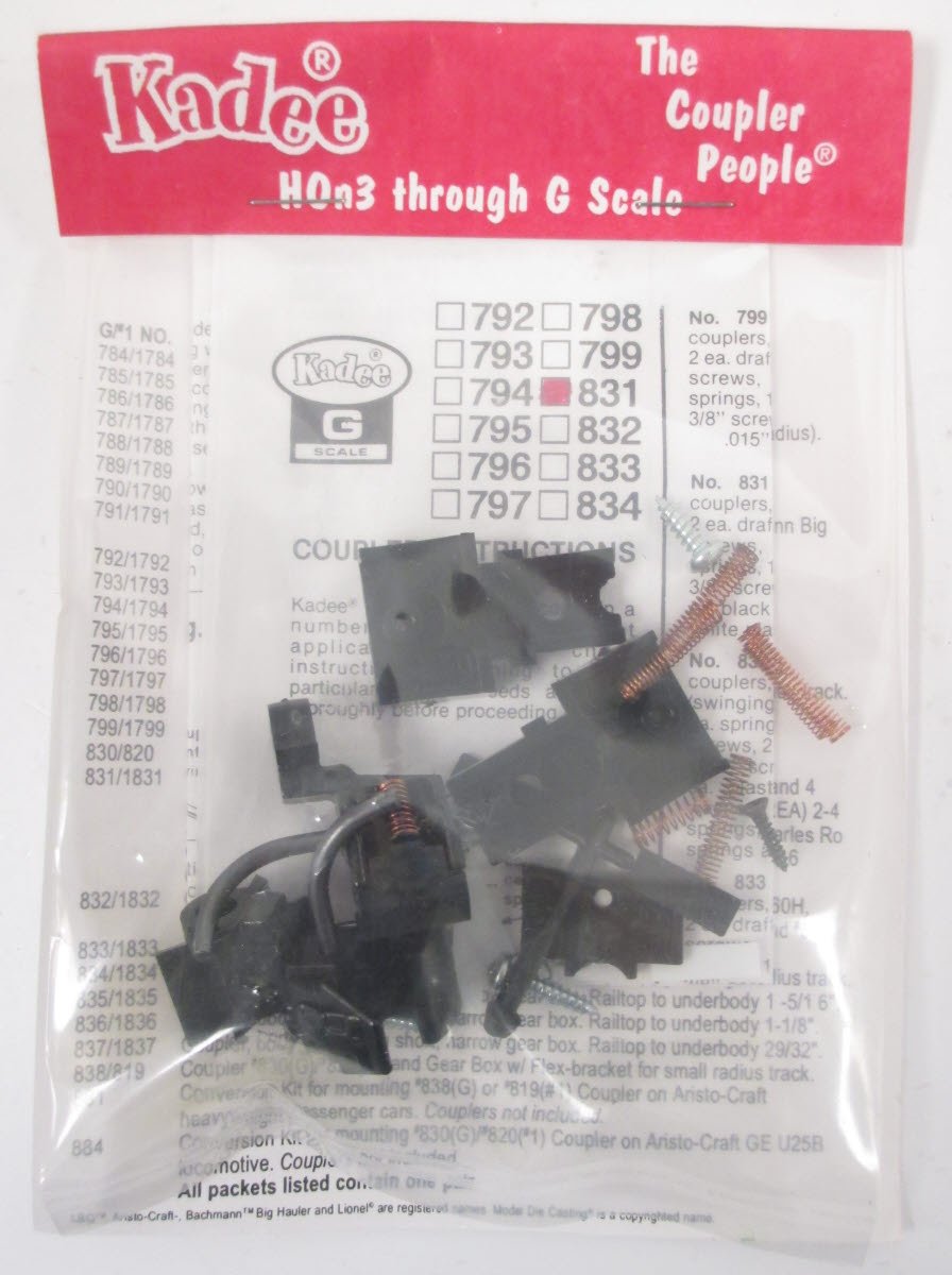 Kadee G Scale General Purpose Couplers/Truck Mount Draft Gear Box 1 Pair