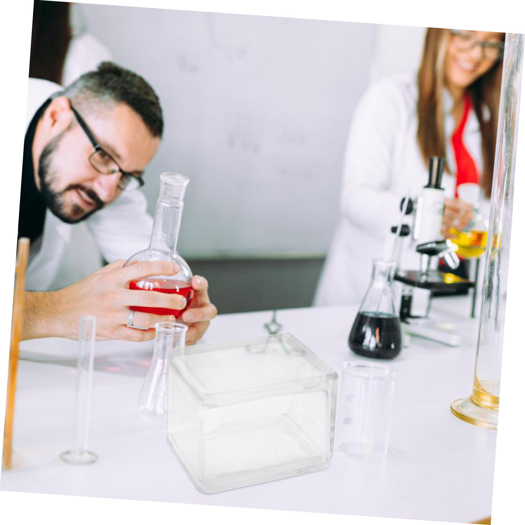 MAGICLULU Glasfärbegefäße Mit Objektträgergestell Vertikal Horizontal Runde Färbegefäße Für Mikroskopie Objektträger Für Laborzwecke in Histologie Und Pathologie