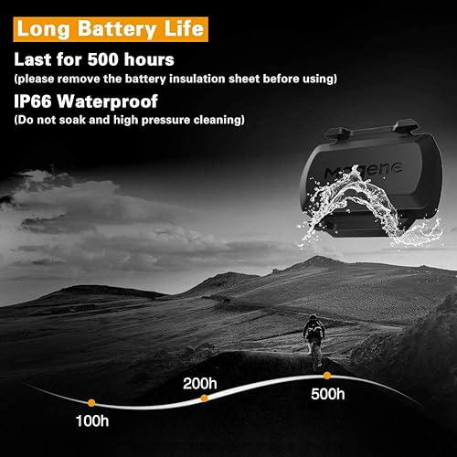 Vista 2 de Magene Outdoor/Indoor Speed/Cadence Sensor for Cycling, Wireless Bluetooth/Ant+ Bike Computer RPM Sensor for Road Bike or Spinning Bike and Trainers