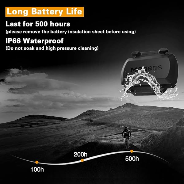 Magene S3+ Sensore di velocità/Cadenza per Ciclismo, Sensore RPM per Bicicletta Wireless Ant+/Bluetooth 4.0 - 2