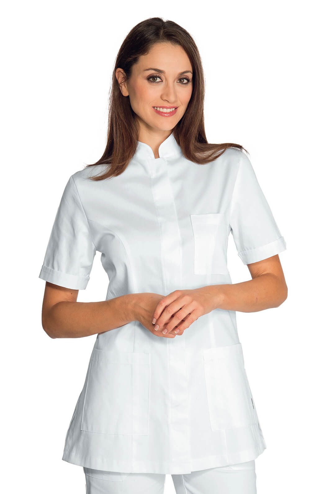 IsaccoPanarea White Black Short Sleeve Medical Tunic