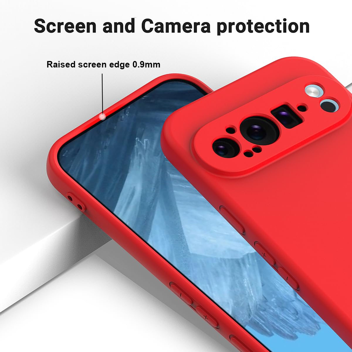 IMEIKONST Custodia per Google Pixel 9 Pro XL, Brillantini Glitter Gradient Sabbie Mobili Cover Trasparente Rigida Silicone Bumper Case Custodie per Google Pixel 9 Pro XL. Rosa Blu YB
