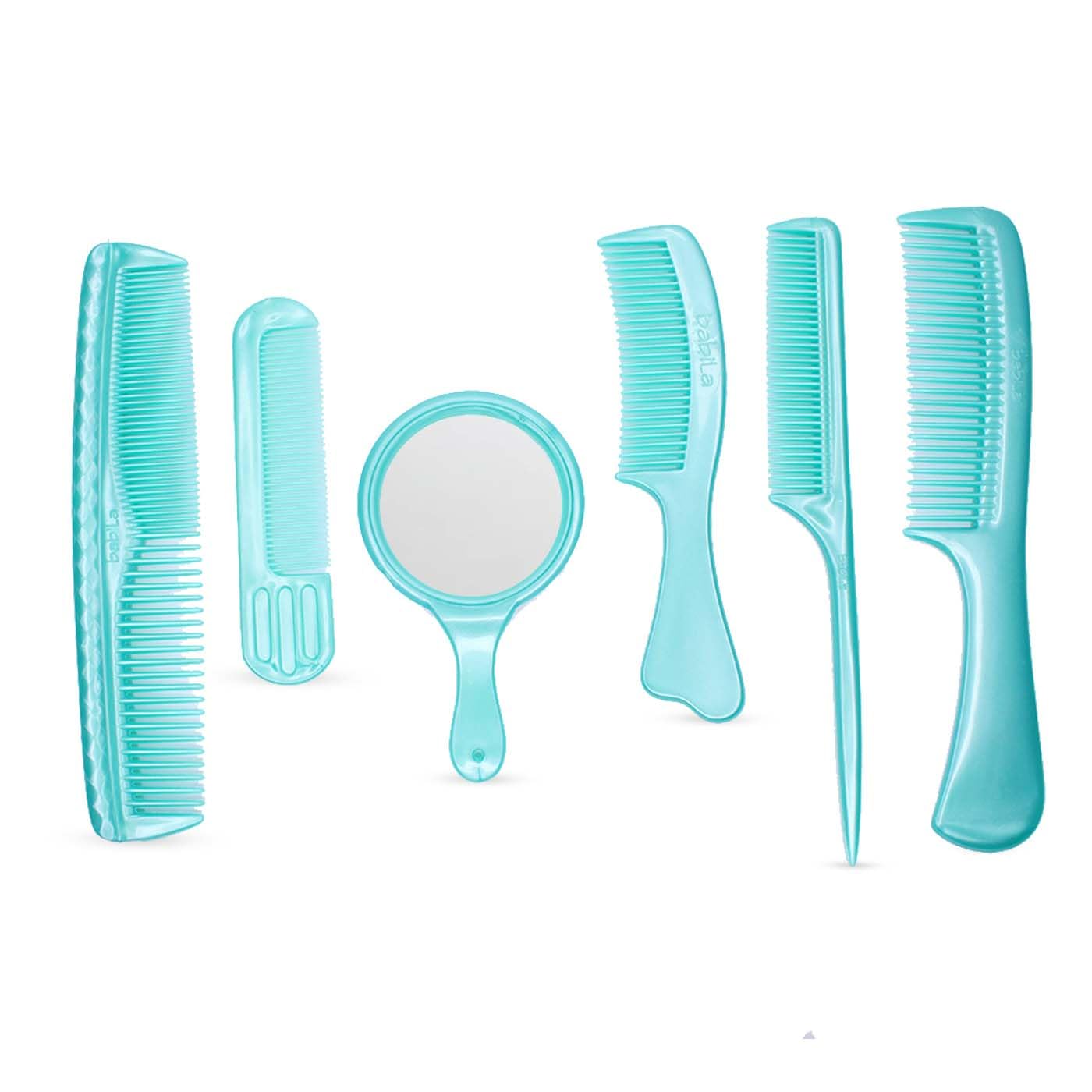 Boxo 5 With 1 Hand Hair Comb Set with Mirror For Home And Travel Use For Men And Women-image-5