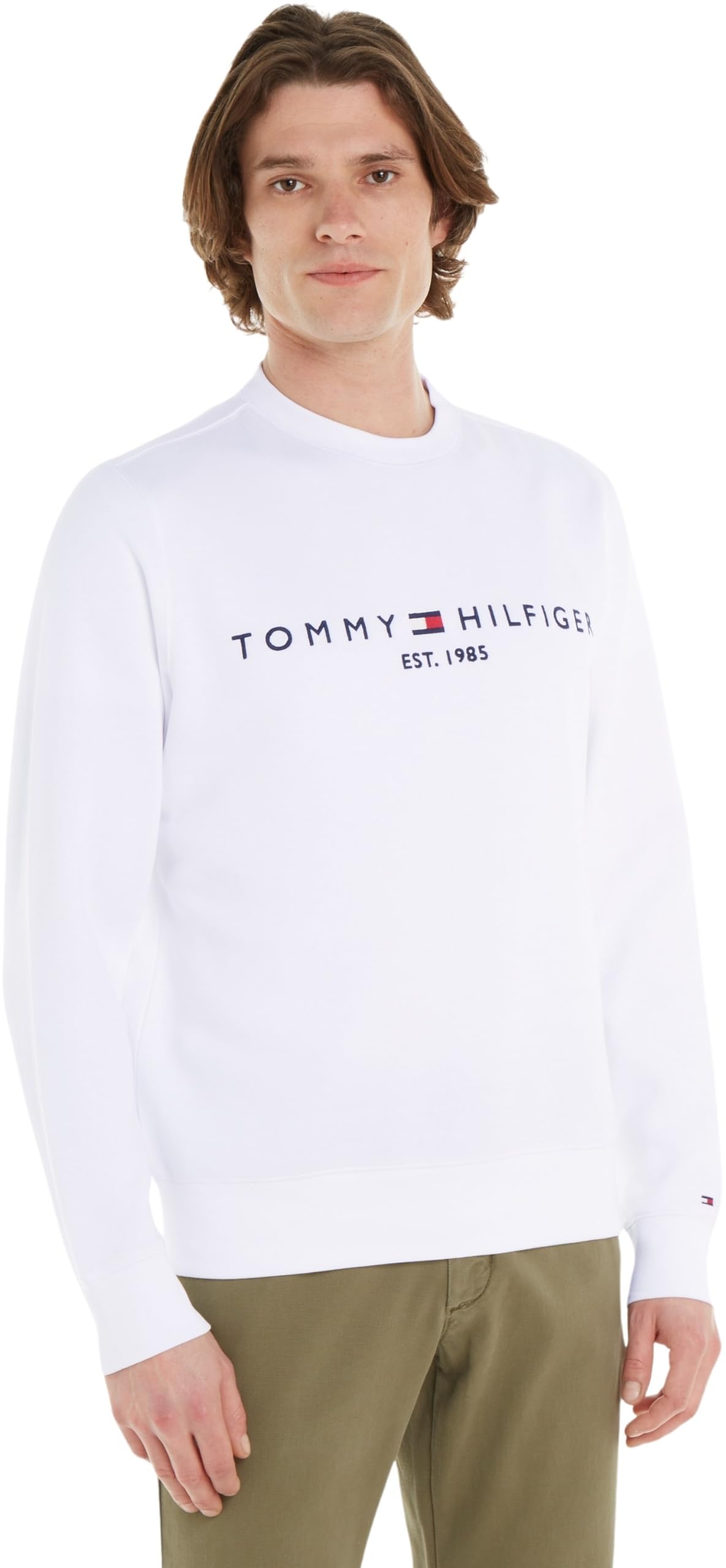Tommy Hilfiger Felpa Uomo Tommy Logo senza Cappuccio