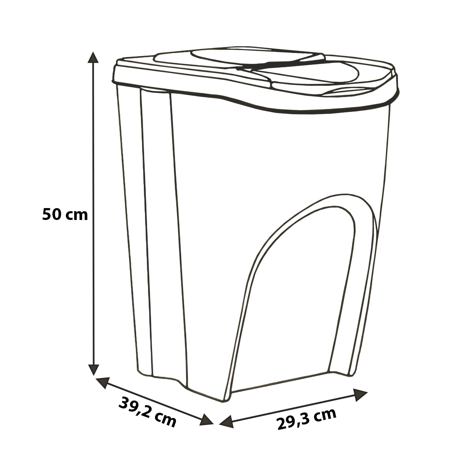 IMJ-Global - Bidoni Differenziata da Interno, Set Cestini Spazzatura Differenziata Impilabili (4x35L) Pattumiera Comoda per Contenere Umido-Vetro-Plastica-Cartone, Kit Raccolta Differenziata Interno
