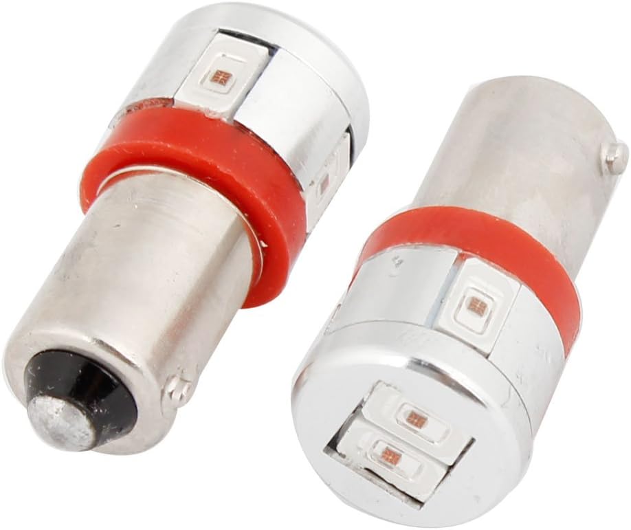 Qtqgoitem 2 Pcs BAX9S H6W Socket 6-SMD 5730 LED Red Interior Light Lamp Bulb (Model: BBB 7a5 48f 7ce f3f)