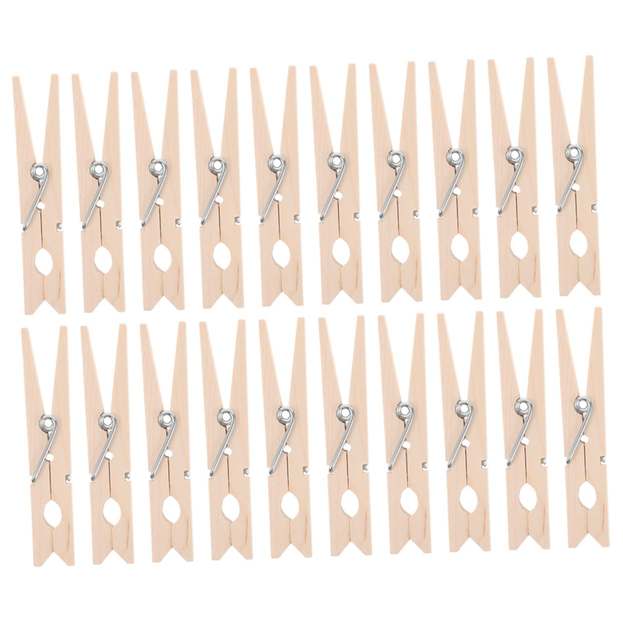 Gatuida 70 Piezas Pinzas de Madera Antideslizantes Unidades Clips Pequeños Multiuso para Fotos Manualidades y Lavandería Diseño Resistente al Viento para Secado Seguro Color Natural