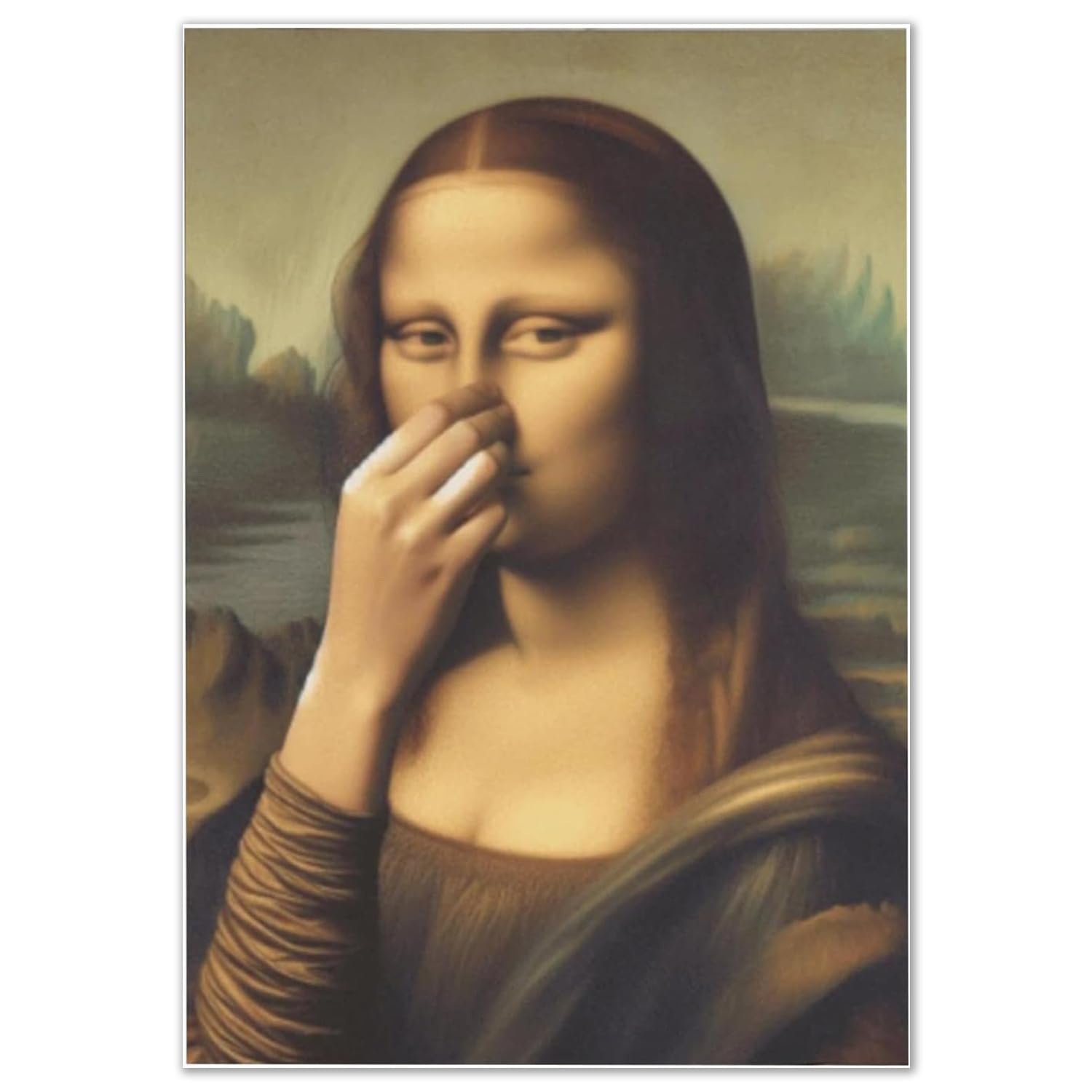TILONKJ Funny Mona Lisa Wall Art, 30x40cm