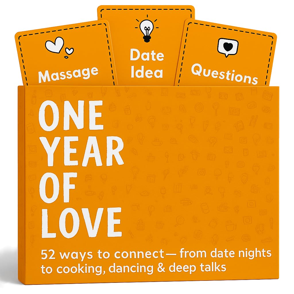 One Year of Love Box – 52 Romantic Ideas, Questions & Activities for Couples as Gift for Anniversary, Valentine's Day to Reconnect and Strengthen Your Relationship