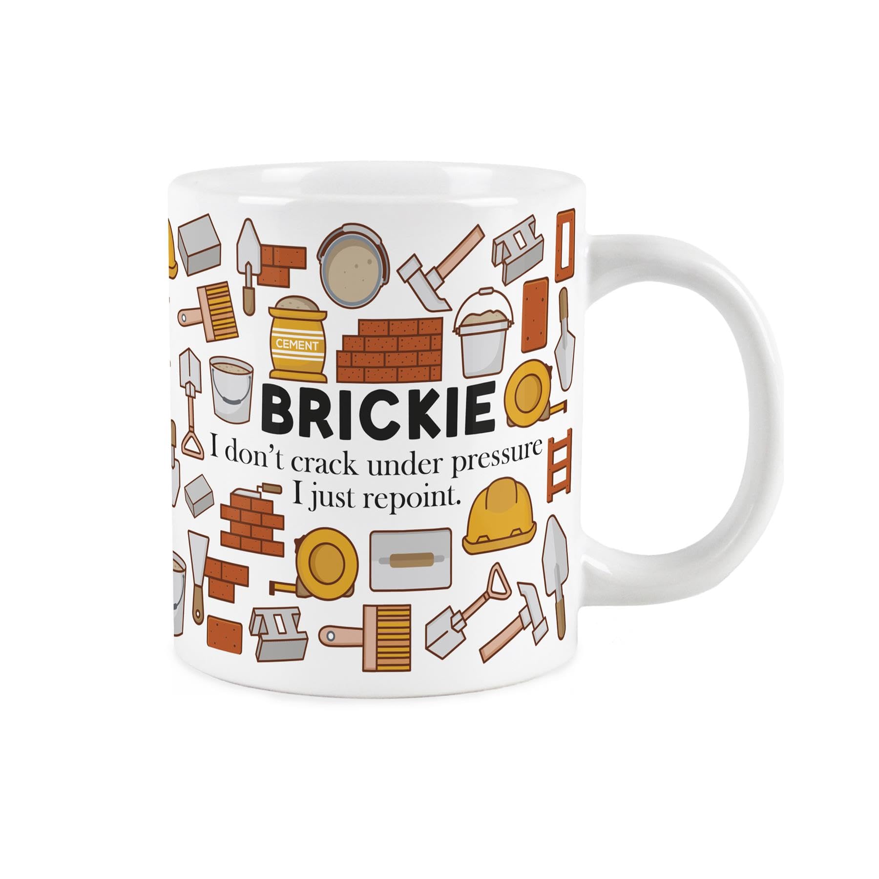 Purely Home Brickie Jumbo Mug - Novelty Extra Large Mug Gifts for Builders/Bricklayers - Ceramic Tea/Coffee Cup